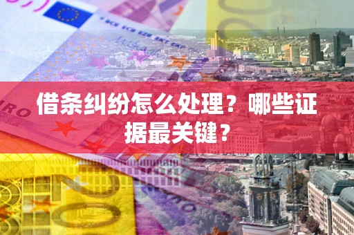 武汉借条纠纷怎么处理？哪些证据最关键？