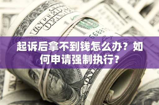 武汉起诉后拿不到钱怎么办？如何申请强制执行？