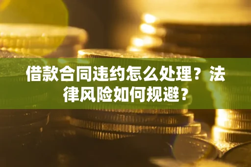 武汉借款合同违约怎么处理？法律风险如何规避？