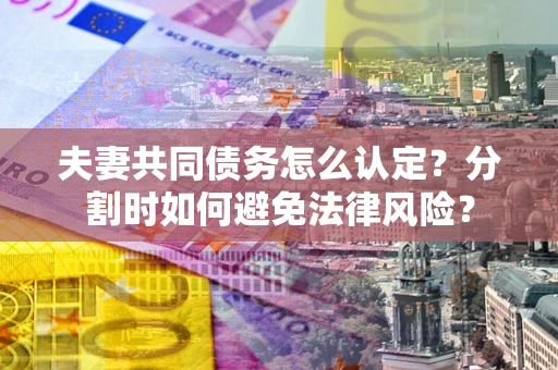 武汉夫妻共同债务怎么认定？分割时如何避免法律风险？